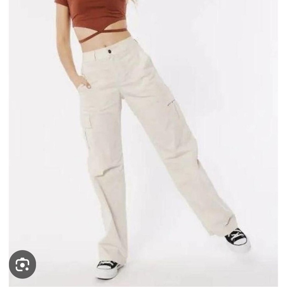Trendy Cream Cargo Pants